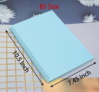 Cahier A4 imperméable de 60 pages pour les lycéens, les filles, fournitures scolaires, cahier d'étude à domicile, cahier pour l'école à domicile