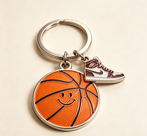 Basketball Shoe Metal Key Chain Enamel <b>Keyring</b> Sports Souvenir Bag <b>Charm</b> - Product Image 4