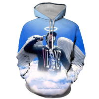Sweat à capuche pour homme imprimé étoile de rappeur hip-hop, impression 3D, mode masculine, Harajuku, pull à capuche drôle surdimensionné, sweat-shirt