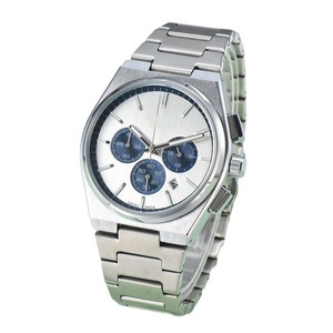 Montre de luxe pour homme, chronographe, multifonctionnelle, étanche 5 ATM, cadran blanc, aiguilles lumineuses <span class=keywords><strong>en</strong></span> acier inoxydable, design minimaliste personnalisé - Product Image 1