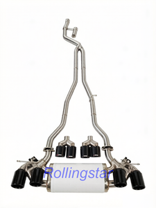 Nuovo Sistema di Scarico per <span class=keywords><strong>Auto</strong></span>, Tubo di Scarico Compatibile con BMW Serie 5 540 G30, Silenziatore CatBack con Terminali in Fibra di Carbonio - Product Image 2