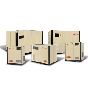Compresseur d'air rotatif lubrifié à grand débit industriel, série <span class=keywords><strong>SVT</strong></span>, pompe à vide PLC fixe à vis, 7,5-90 kW, moteur refroidi par air - Product Image 2