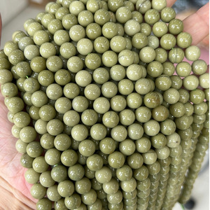 ลูกปัดอะลาชานสีอะโวคาโดธรรมชาติจาก <span class=keywords><strong>JoJo</strong></span> Wholesale Fine Accessories ทรงกลมเจียระไนแบบเหลี่ยมคม ขนาด 8 มม. ลูกปัดอาเกตเปลี่ยนสีได้แบบกึ่งสำเร็จรูป - Product Image 6