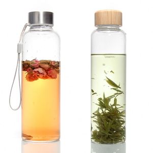 Custom Wholesale BPA Free Large Size <b>Sport</b> Glass Water Juice <b>Bottle</b> with Leak-Proof Stainless Steel Lid and Sleeve - Product Image 3