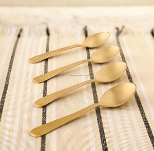 Premium Matte Metal Tea Spoon Set <b>Small</b> Size <b>Table</b> Spoon Set for Home Restaurant Hotel Wedding Party Use - Product Image 5