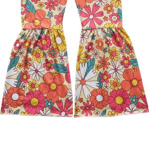 Nessuna tariffa contattaci P0172 RTS autunno 2025 vestiti alla moda <span class=keywords><strong>donna</strong></span> fiori arancione <span class=keywords><strong>pantaloni</strong></span> a zampa d'elefante vestiti per adulti Boutique occidentale - Product Image 3