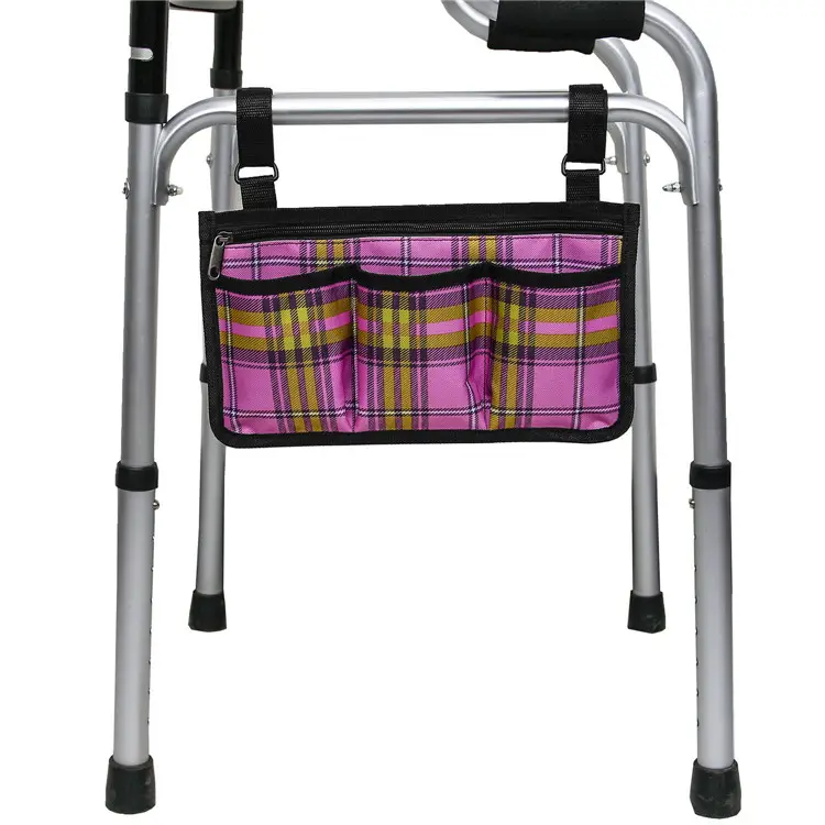Neues Design Großhandel Custom Rollstuhl Seite Armlehne Zubehör Aufbewahrung tasche Tasche Walker Pouch Bag mit 4 Taschen