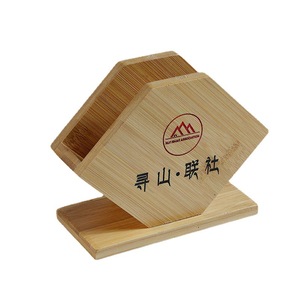 Caja de pañuelos de bambú con logo personalizado, caja de pañuelos cuadrada de bambú para restaurante, hotel y uso comercial, venta al por mayor. - Product Image 3