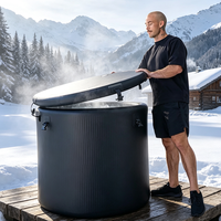 Baignoire de sauna et bain de glace combinée OEM pliable et gonflable pour les distributeurs de spas et salons suisses