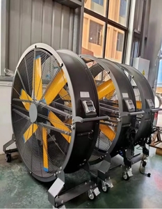 พัดลมตั้งพื้นเคลื่อนย้ายได้ขนาดยักษ์ประหยัดพลังงาน hvls พัดลมระบายอากาศสำหรับโรงยิมฐานล้ออลูมิเนียม - Product Image 5