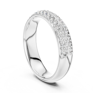 Bague en argent sertie de diamants de style designer pour femme, bijou élégant et brillant, parfait pour les mariages, les fiançailles, les soirées et comme cadeau. - Product Image 1