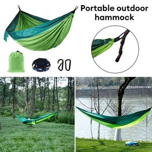 Hamaca Individual Plegable Ultraligera de Nailon 210T para Exteriores, Estilo Paracaídas, Ideal para Senderismo, Viajes y Camping - Product Image 3