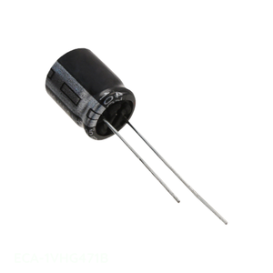 Condensador de Canal de Fabricante 470 uF ECA-1VHG471B de Orificio Pasante, Aluminio, 470uF 20% 35V, Tipo TH Radial - Product Image 1