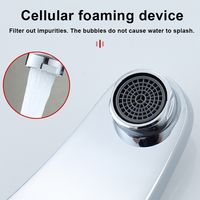 Robinet automatique à capteur infrarouge en alliage de zinc, eau froide, 3 voies, à poser sur comptoir, finition chromée, débit 16-28L/min