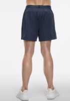 Short d'entraînement 5 "doublé 92% polyester, 8% spandex à taille élastique avec poches zippées
