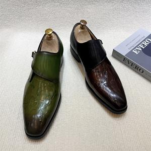 Zapatos Oxford de cuero genuino para hombre, con cordones, punta cerrada, estilo casual de negocios, lujosos, para otoño e invierno, zapatos de boda. - Product Image 2