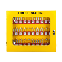 Station de verrouillage de sécurité jaune pour la révision des équipements industriels LOTO