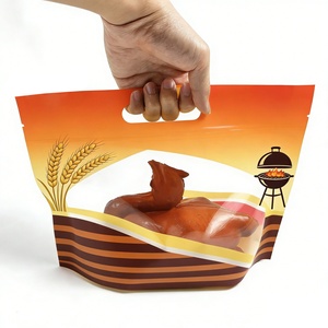 Custom Printed Food Grade Aluminum Foil Anti-fog Microwave Hot Pouch with Zipper Handle Food Packaging Chicken Bags - Product Image 3