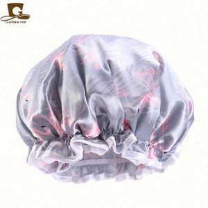 Bonnet de Douche Imperméable en Polyester Soyeux Double Couche pour Femme – Toutes Saisons – Vente en Gros - Product Image 4