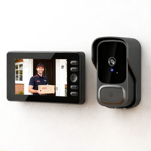 Waterdichte Draadloze Video Deur Telefoon Met 4.3 Inch Monitor Twee Weg Audio Batterij Aangedreven 2.4Ghz Nachtzicht - Product Image 1