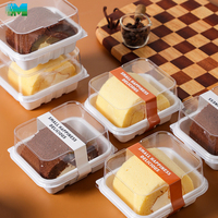 Boîte à gâteau transparente sophistiquée de bonne qualité 12,3*10,5*7,2 cm, boîte à gâteau réglable pour boulangerie, emballage en plastique pour gâteau