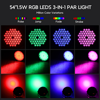 Projecteur LED Par Slim Big Dipper LPC018 54x1.5W RGB 3-en-1 avec télécommande DMX pour éclairage de scène et de fête