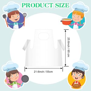 Huamaohengchun 25-Piece Eco-Friendly Recyclable Disposable Waterproof Oil-Proof Plastic Smocks for Kids Art Cooking & Crafts - Product Image 4