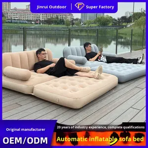 Sofá Cama Inflable Automático, Portátil, Plegable, para Exteriores, Tienda de Campaña, Material de Flocado, Cojín de Aire con Bomba - Product Image 4