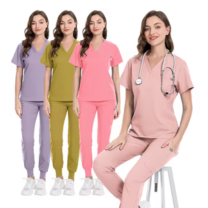 NiaaHinn Logo personnalisé uniforme chirurgical hôpital médical femmes unisexe gommages uniformes ensembles infirmière médecin femmes gommage ensemble en Stock - Product Image 2