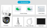 Système de caméra de sécurité CCTV sans fil Hienergy alimenté par énergie solaire pour l'extérieur avec 3MP IP66 étanche WiFi ou 4G pour la sécurité extérieure