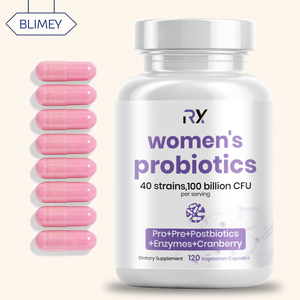 Capsule Probiotiche e Prebiotiche per Donne, Integratore Vaginale in Capsule Rosa, Capsule per Rassodamento Vaginale, Equilibrio del pH, 100 Miliardi - Product Image 1