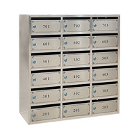 Buzón Moderno Ajustable de Acero Inoxidable Impermeable para Apartamentos, Almacenamiento Exterior de Cartas y Paquetes con Cerradura para el Hogar