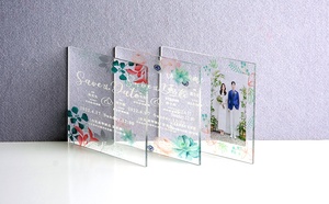Fabricant vente en gros d'invitations de mariage de luxe carte acrylique transparent signe de bienvenue de mariage - Product Image 2