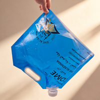 Conception de logo personnalisée, sachet debout en plastique, sans BPA, sac à eau portable pour les petites entreprises