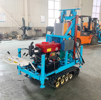 Foreuse compacte sur chenilles pour puits d'eau, machine de forage hydraulique diesel de 100 m pour projets de forage d'eau dans les zones isolées