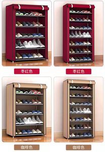 Meuble à chaussures simple multi-niveaux en acier, assemblage facile, anti-chute, pour dortoir étudiant - Product Image 2