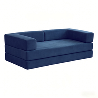 Canapé-lit modulaire inclinable avec revêtement en velours et rembourrage en éponge, confort personnalisable pour appartement, hôtel, salon, atelier, usage moderne