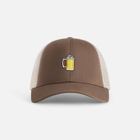 Casquette de baseball unisexe à 5 panneaux en maille avec logo personnalisé, broderies 3D, tissu respirant et imperméable pour les voyages en plein air et l'été