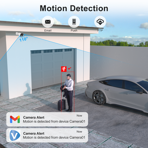 米国在庫 送料無料 4MP <span class=keywords><strong>CCTV</strong></span>カメラ ミニバレット型ネットワークカメラ 屋外対応 IP66 防水 防塵 内蔵マイク 片方向音声 WDR H.265 - Product Image 5