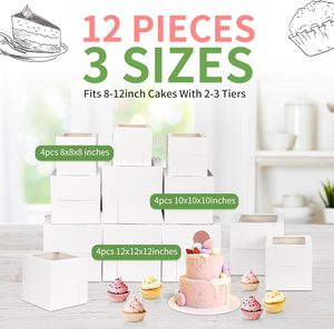 Hot Selling Biodegradable Folding Cake Box Matt Lamination Embossing UV Coating Vanishing <b>Window</b> Foldable Paper Packaging - Product Image 2