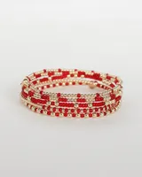 Non ternir bijoux de mode Bracelets élastiques à la main bohème multicolore plaqué or perle de rocaille Bracelet Lot femme