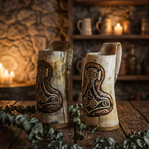 Handmade Buffalo Horn <b>Mug</b> Handle Carved <b>Vintage</b> Design Natural Polished 600ml Eco-Friendly Customizable Drinking Cup for Beer - Product Image 2