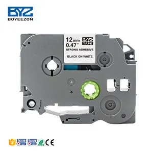 Boyeezon Zwart Op Wit Tape Tz-S231 Sterke Zelfklevende Tape Compatibel Voor Brother Tz Label Maker