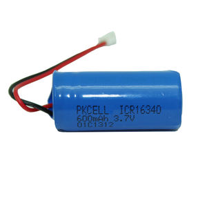 Batería de iones de litio PKCELL 3,7 V 16310 16340 <span class=keywords><strong>RCR123A</strong></span> Cr123a batería recargable con cables y conector PCM - Product Image 5