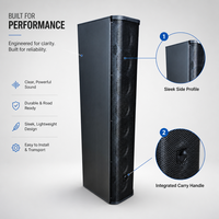 Auditorium Ruang Konferensi Pusat Perbelanjaan Museum Bar Aluminium Speaker Kolom Line Array Profesional