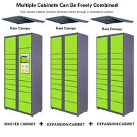Casier à colis intelligent pour l'extérieur et l'intérieur, fabricant chinois, casier de livraison postale intelligent en métal durable pour les appartements