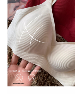 Phụ Nữ Của Mùa Thu Mùa Đông Mới Đến Áo Ngực Threaded Traceless Mềm Trên Hỗ Trợ Đồ Lót Cup <span class=keywords><strong>Push</strong></span>-<span class=keywords><strong>Up</strong></span> Cho Ngực Lớn Không Có Thép Nhẫn - Product Image 2