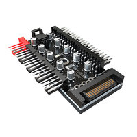 Kipas sasis komputer multi-antarmuka 4-Pin kecil dengan kontrol suhu PWM pemanjang regulasi kecepatan satu hingga sepuluh 12V PC