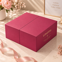 Boîte à deux niveaux personnalisée avec logo pour salon de manucure, petite boîte de rangement pour accessoires de beauté, emballage en couleur, vente en gros ODM