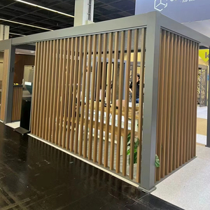 Pergola bioclimatique d'extérieur moderne avec persienne en aluminium Usine OEM 3x3 3x4 4x4 <span class=keywords><strong>6x4</strong></span> Tailles M Cadre en métal - Product Image 1